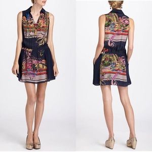 Anthropologie Liefnotes drop waist silk dress